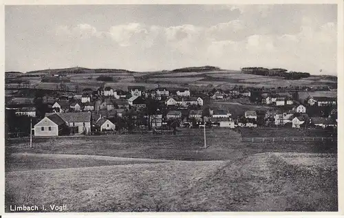 Ansichtskarte Limbach im Vogtland Gesamtansicht 1934