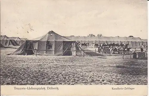 Ansichtskarte Döberitz Truppenübungsplatz Kavallerie-Zeltlager  1910
