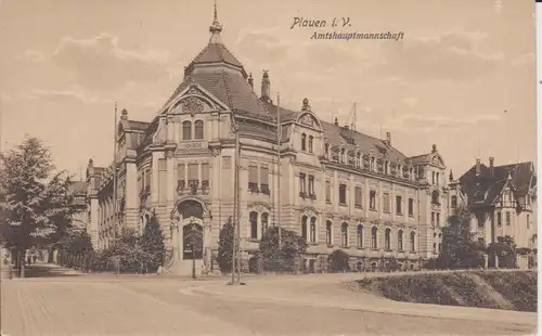 Ansichtskarte Plauen Amtshauptmannschaft Landratsamt Neundorfer Str. ca. 1910