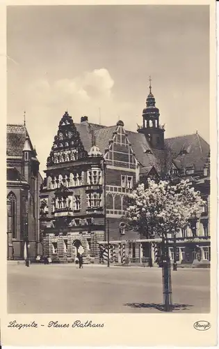 Ansichtskarte Liegnitz / Legnica Rathaus Foto 1942