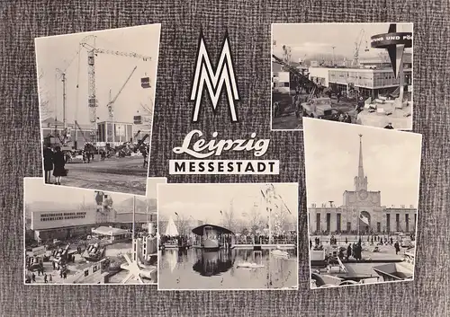 Ansichtskarte Leipzig Technische Messe Ausstellungsgelände Mehrbildkarte Großformat A5 1964