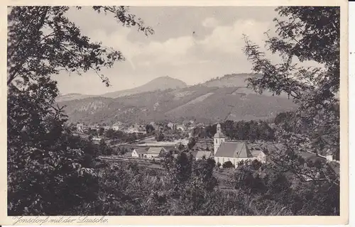Ansichtskarte Jonsdorf mit Lausche Zittauer Gebirge 1932