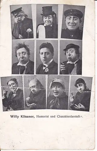 Ansichtskarte Porträt Willy Klissner Humorist Komödiant Schauspieler ca. 1910