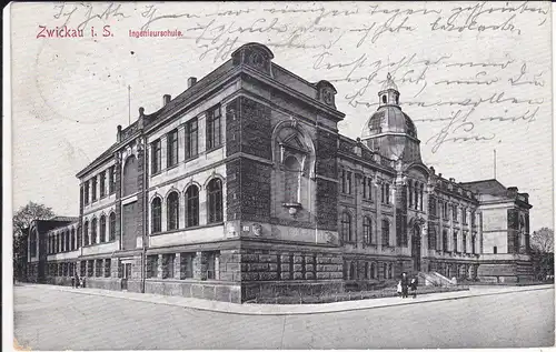 Ansichtskarte Zwickau Ingenieurschule / Feldpost 1916