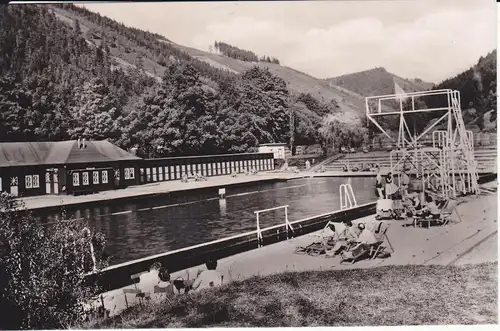 Ansichtskarte Leutenberg Thüringen Freibad Foto 1961