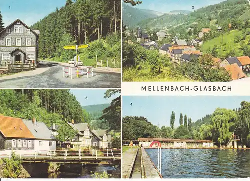 Ansichtskarte Mellenbach-Glasbach Thüringer Wald Mehrbildkarte 1976