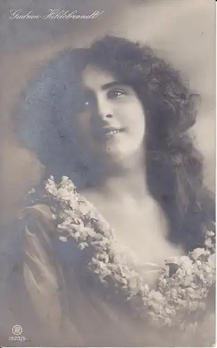 Ansichtskarte Foto Porträt Gudrun HIldebrandt Schauspielerin Tänzerin 1909