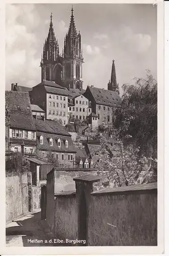 Ansichtskarte Meißen Burgberg Dom Foto 1941