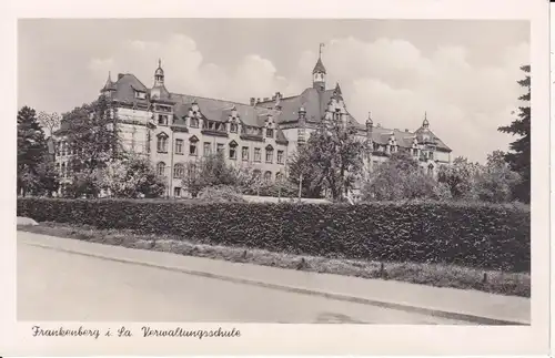 Ansichtskarte Frankenberg Sachsen Verwaltungsschule Foto 1964