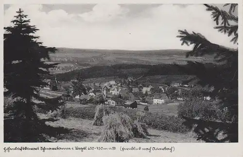 Ansichtskarte Schnarrtanne b. Auerbach Vogtland Ortsansicht 1936