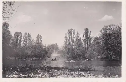 Ansichtskarte Bukarest / Bucuresti Cismigiu Park See Foto ca. 1930