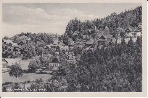 Ansichtskarte Bärenfels Erzgebirge Teilansicht ca. 1940