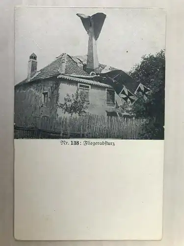 Feldpostkarte "Fliegerabsturz"
