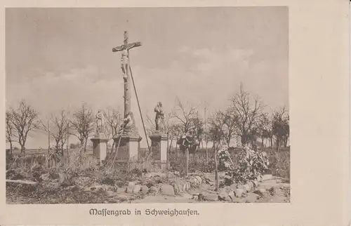 Ansichtskarte Erster Weltkrieg Schweighausen Elsaß Massengrab