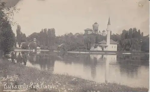 Ansichtskarte Bukarest Park Karol / Parcul Carol Tepes Burg Foto