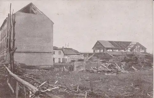 Ansichtskarte Chemnitz Sturmkatastrophe / Schlesische Nutzholzhandlung 1916
