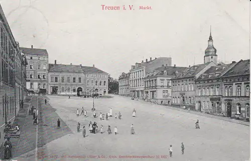 Ansichtskarte Treuen Vogtland Markt