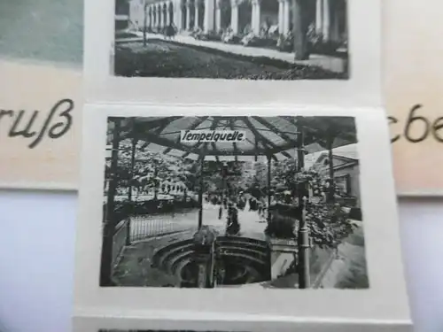 Antike Postkarte mit Leporello aus Bad Steben