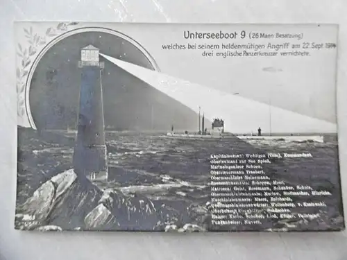 Alte Ansichtskarte/PK "U9" vom 9.11.1914