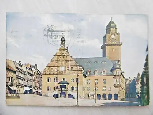 Alte Ansichtskarte/PK Plauen/Vgtl. Rathaus aus 1942