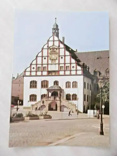 Alte Ansichtskarte "Rathaus Plauen / Vogtland" zu DDR Zeiten
