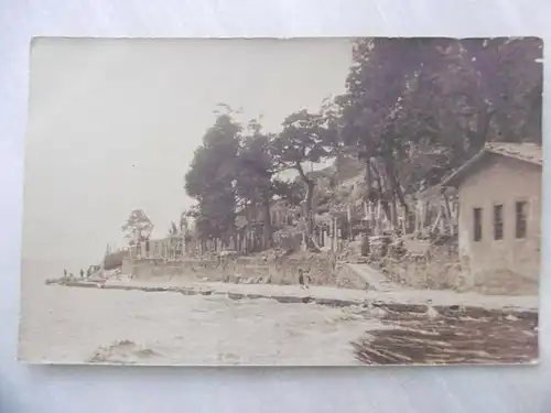 Alte Fotopostkarte "Haus am Meer"