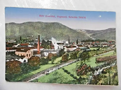 Alte Postkarte Bühl, Gefechte 1914/16