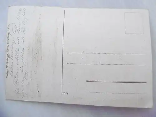 Alte Postkarte Bühl, Gefechte 1914/16