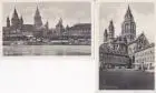 2 Ansichtskarte Mainz Dom Stadthalle Rheinufer Fotos ca. 1930