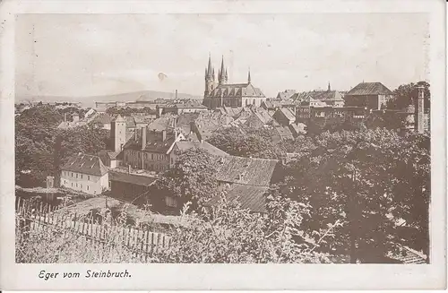 Ansichtskarte Eger / Cheb Ansicht vom Steinbruch ca. 1920