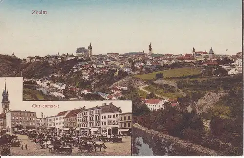 Ansichtskarte Znaim / Znojmo Gesamtansicht Gurkenmarkt 1922
