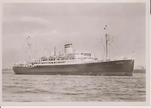 Ansichtskarte Motorschiff Caribia / Hapag Passagierschiff Foto ca. 1940