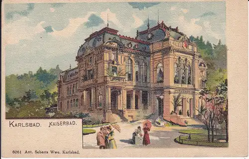 Ansichtskarte Karlsbad / Karlovy Vary Kaiserbad Farblitho ca. 1900