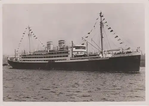 Ansichtskarte MS Orinoco / Hapag Passagierschiff Foto ca. 1940