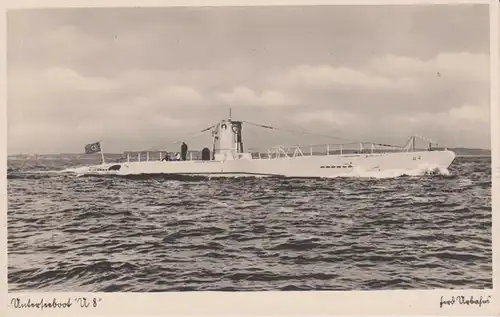 Ansichtskarte Unterseeboot U-Boot U 8 Kriegsmarine Foto 1942