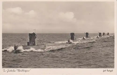 Ansichtskarte U-Boot-Flotille Weddigen Kriegsmarine Foto ca. 1940
