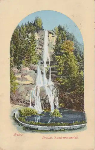 Ansichtskarte Okertal Harz Romkerwasserfall Romkerhalle 1913