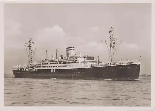 Ansichtskarte MS Cordillera / Hapag Passagierschiff Foto ca. 1940