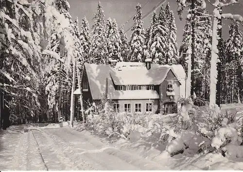 Ansichtskarte Ehrenfriedersdorf Jugendherberge Greifenstein Erzgebirge im Winter Foto 1965