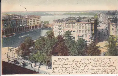Ansichtskarte Hamburg Kleine Große Alster Binnenalster 1903