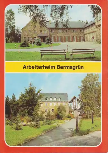 Ansichtskarte Bermsgrün Erzgebirge Arbeiterheim 1981