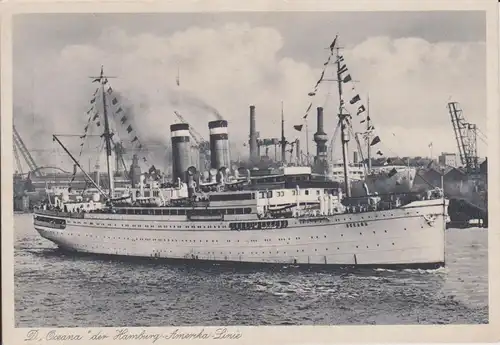 Ansichtskarte Passagierschiff Dampfer Oceana Hamburg ca. 1930