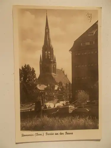 AK Demmin (Pommern) Partie an der Peene, Echtfoto gelaufen 1942