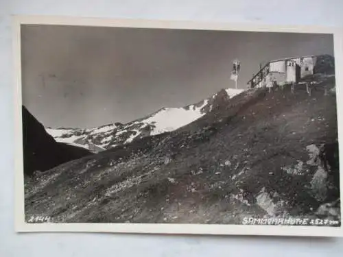 [Echtfotokarte schwarz/weiß] Sammoarhütte 2521 m. 