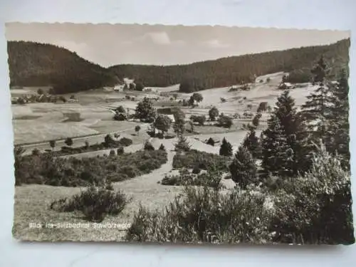 [Echtfotokarte schwarz/weiß] Blick ins Sulzbachtal Schwarzwald. 