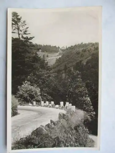 [Echtfotokarte schwarz/weiß] Höhenhotel Rote Lache - Bermersbach
700 - 900 mü.M. bei Baden-Baden
Bes.: Katzenbach u. Roll
Post u. Fernsprecher Forbach Nr. 222. 