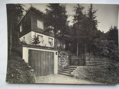 [Echtfotokarte schwarz/weiß] Landhaus Severain !Am Wald" Bad Liebenzell Tel 176. 