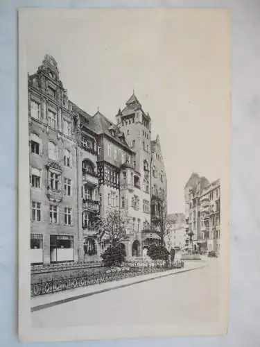 [Echtfotokarte schwarz/weiß] Berlin - Haberlandstraße im Bayerischen Viertel. 