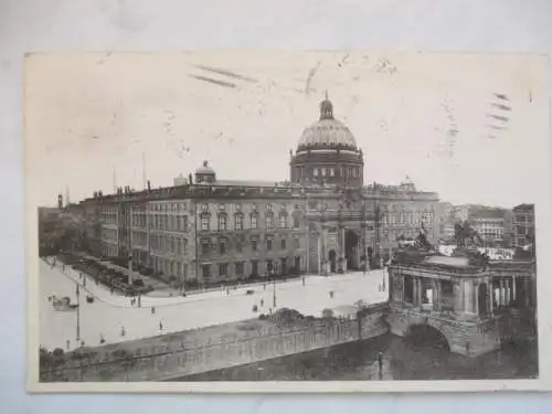 [Echtfotokarte schwarz/weiß] Berlin Königl. Schloß. 