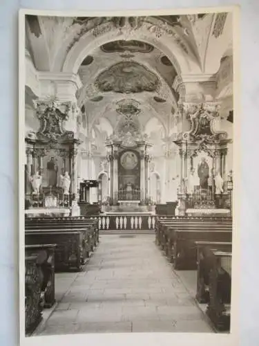 [Echtfotokarte schwarz/weiß] Erzabtei Beuron - Chor der Kirche. 